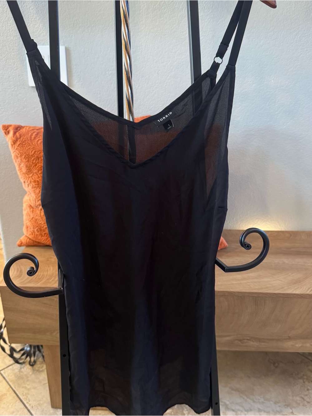 torrid Black Sheer V-Neck Cami Tank